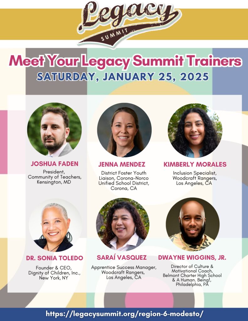 2025 Legacy Summit Modesto Presenters flyer